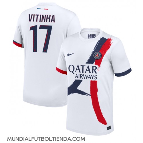 Camiseta Paris Saint-Germain Vitinha #17 Segunda Equipación Replica 2024-25 mangas cortas